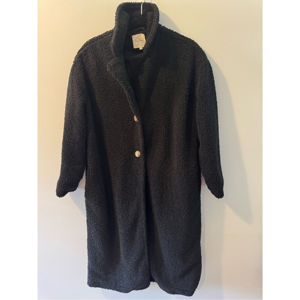 Ultra Flirt Black Teddy Sherpa Coat Small